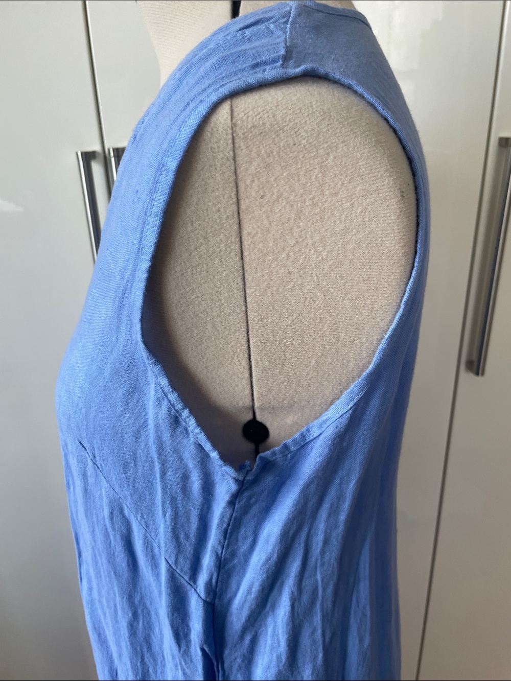 Francesca Bettini Sleeveless V-Neck Slip Dress in Light Blue Size-Large NWT - Picture 8 of 15